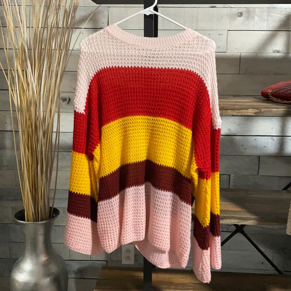 Multi colored knitted sweater